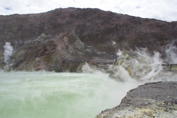 The water in the crater is rising by 1 metre a week