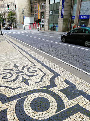 Cobbled roads in Porto