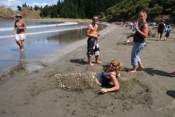 Mermaid, very lifelike sandcastle