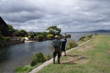 The fishing lesson with Harvey