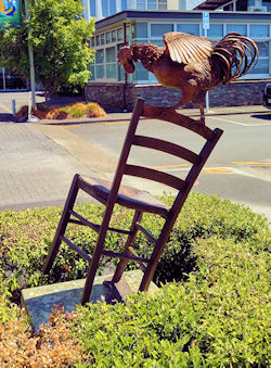 Balance artwork in Albany village
