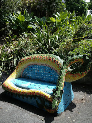 mosaic dragon seat
